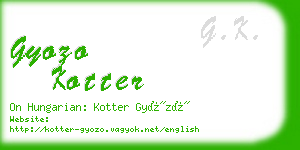 gyozo kotter business card